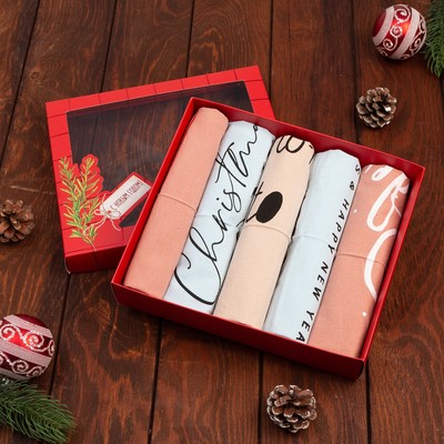 Набор полотенец «Этель» Gift set, 32×58 см - 5 шт., 100% хлопок