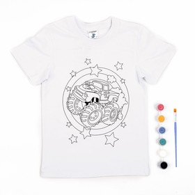 Набор для творчества Футболка-раскраска, «Монстр-трак», размер 140 - 146 см