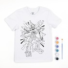 Набор для творчества Футболка-раскраска, «Робот», размер 128 - 134 см - фото 122221606