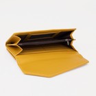 Кошелёк женский на магнитах, цвет горчичный - фото 21789483