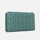 Кошелёк женский на кнопке, цвет зелёный - фото 21789623