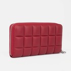 Кошелёк женский на молнии, цвет красный - фото 21789653