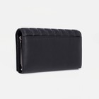 Кошелёк женский на магнитах, цвет чёрный - фото 21789658