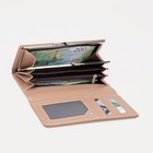 Кошелёк женский на кнопке, цвет коричневый - фото 21789744