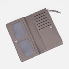 Кошелёк женский на кнопке, цвет серый - фото 21789756