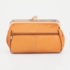 Косметичка, 2 отдела на фермуаре, наружный карман, цвет оранжевый - Фото 2