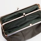 Косметичка, 2 отдела на фермуаре, наружный карман, цвет хаки - Фото 3