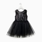 Платье для девочки с пайетками KAFTAN, размер 28 (86-92), цвет чёрный - Фото 6