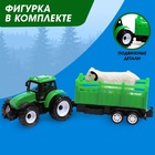 Трактор инерционный «Фермер», с прицепом и животным - Фото 3