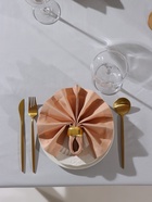 Набор салфеток с декоративными кольцами Beige pleasure, 40×40 см - 2 шт., 100% хлопок, саржа 190 г/м² - Фото 4