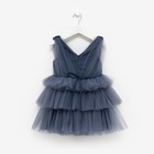 Платье нарядное для девочки KAFTAN, рост 122-128 см (34), цвет серо-синий - Фото 12