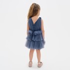 Платье нарядное для девочки KAFTAN, рост 122-128 см (34), цвет серо-синий - Фото 3