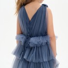 Платье нарядное для девочки KAFTAN, рост 122-128 см (34), цвет серо-синий - Фото 4