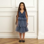 Платье нарядное для девочки KAFTAN, рост 122-128 см (34), цвет серо-синий - Фото 6