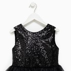 Платье для девочки с пайетками KAFTAN, размер 34 (122-128), цвет чёрный - Фото 7