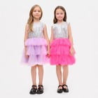 Платье для девочки с пайетками KAFTAN, размер 34 (122-128), цвет лиловый - Фото 5