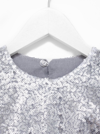 Платье для девочки KAFTAN с пайетками, серебристо-сиреневое, размер 34 (122-128 см)
