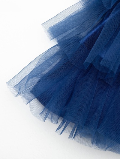 Платье нарядное для девочки KAFTAN с пайетками, синее, рост 122-128 см