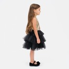 Платье нарядное для девочки с пайетками KAFTAN, размер 34 (122-128), цвет чёрный - Фото 2
