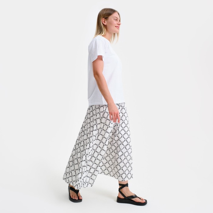 Костюм женский (футболка, юбка), цвет белый, размер one size (44-48) 57106