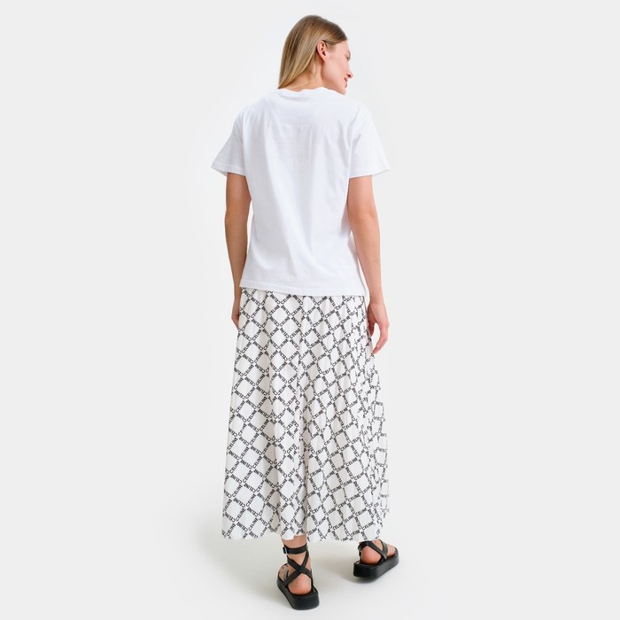 Костюм женский (футболка, юбка), цвет белый, размер one size (44-48) 57106