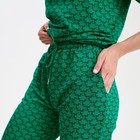 Костюм женский (футболка, брюки), цвет зелёный, размер one size (44-48) 9195134 - фото 384327 Костюм женский (футболка, брюки), цвет зелёный, размер one size (44-48) 9195134 - фото 384327