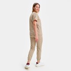 Костюм женский (футболка, брюки), цвет бежевый, размер one size (44-48) 9195135 - фото 384335 Костюм женский (футболка, брюки), цвет бежевый, размер one size (44-48) 9195135 - фото 384335