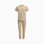 Костюм женский (футболка, брюки), цвет бежевый, размер one size (44-48) 9195135 - фото 384339 Костюм женский (футболка, брюки), цвет бежевый, размер one size (44-48) 9195135 - фото 384339
