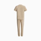 Костюм женский (футболка, брюки), цвет бежевый, размер one size (44-48) 9195135 - фото 384342 Костюм женский (футболка, брюки), цвет бежевый, размер one size (44-48) 9195135 - фото 384342