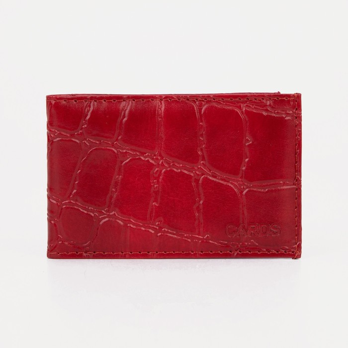 Визитница, 18 карт, цвет красный - Фото 1