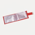 Визитница на кнопке, 18 карт, цвет красный - Фото 3