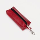 Ключница на молнии, длина 13 см, кольцо, карабин, цвет красный - фото 319073619