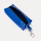 Ключница на молнии, длина 13 см, кольцо, карабин, цвет синий - фото 7575087