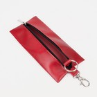 Ключница на молнии, длина 14 см, кольцо, карабин, цвет красный - фото 7575093
