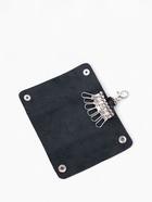 Ключница карманная на кнопках, длина 12 см, 7 карабинов, цвет чёрный - Фото 3