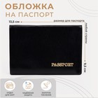 Обложка для паспорта, цвет чёрный - фото 321591124