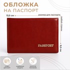 Обложка для паспорта, цвет коричневый - фото 321591125