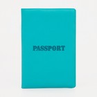 Обложка для паспорта, цвет голубой - фото 280756338