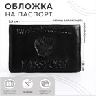 Обложка для паспорта, цвет чёрный - фото 300132973