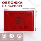 Обложка для паспорта, цвет алый - фото 321440638