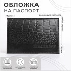 Обложка для паспорта, цвет чёрный - фото 12104671