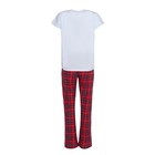 Комплект домашний женский «GOOD MORNING» (футболка/брюки), цвет белый/красный, размер 46 - Фото 9