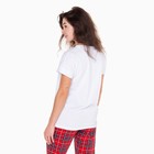 Комплект домашний женский «GOOD MORNING» (футболка/брюки), цвет белый/красный, размер 46 - Фото 7
