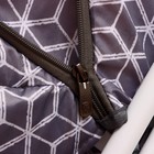 Санки-коляска «Наши детки 3-1К», принт: с ромбиками серый - Фото 3