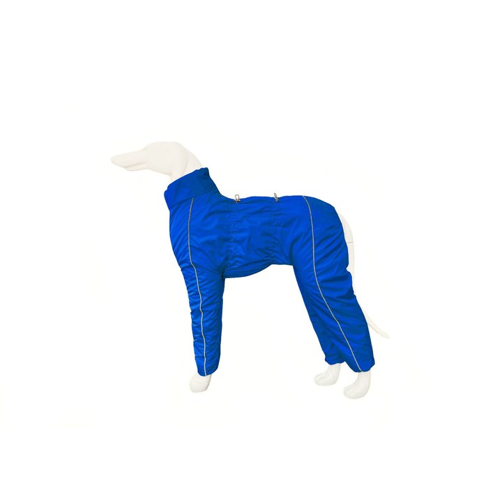 Зимний комбинезон для собак (кобель), размер 40-1 (ДС 40, ОГ 60, ОШ 46), синий - Фото 1