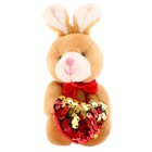 Мягкая игрушка «Зайчик с сердцем», пайетки, на подвеске - фото 10005634