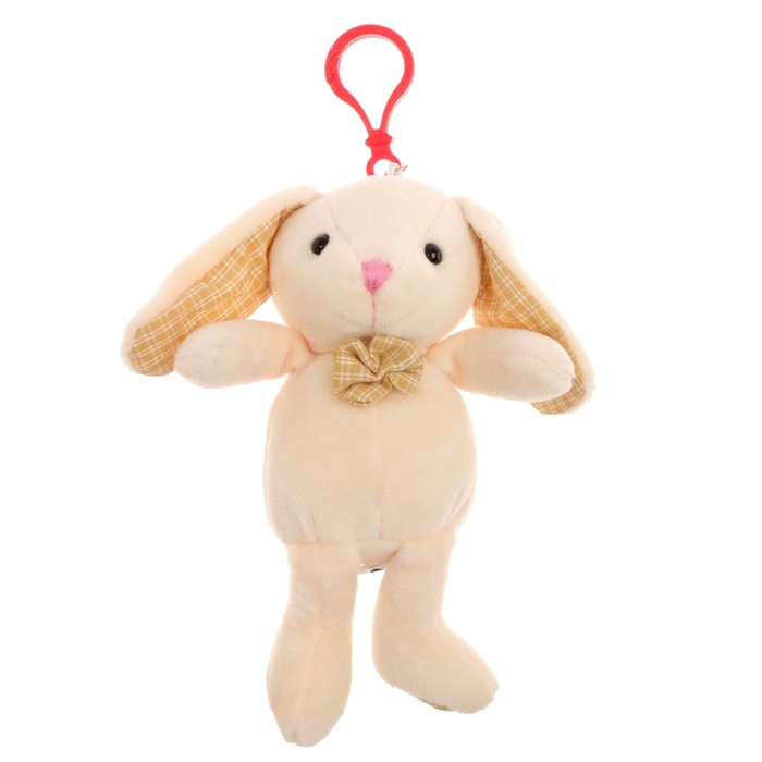 Мягкая игрушка «Кролик», на подвеске, цвет бежевый - Фото 1