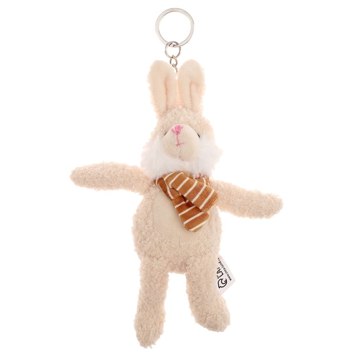 Мягкая игрушка «Кролик в шарфе», на брелоке - Фото 1