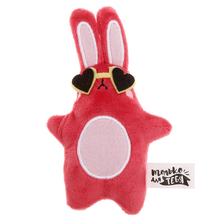 Мягкая игрушка «Кролик в очках», магнит - Фото 1