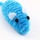 Мышь-погремушка 7 см, синяя - фото 6707850